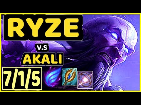 MAGIFELIX (RYZE) vs AKALI - 7/1/5 KDA MID GAMEPLAY - EUW Ranked MASTER