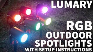 Lumary Smart Outdoor Spotlights Pro - Outdoor Landscape Path