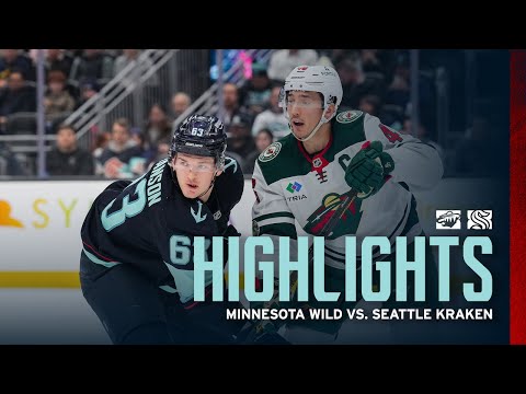 Minnesota Wild vs. Seattle Kraken | 1/8 Game Highlights