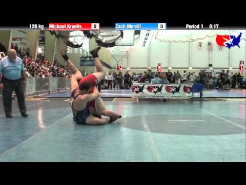 Michael Kroells vs. Zach Merrill at 2013 ASICS University Nationals - FS