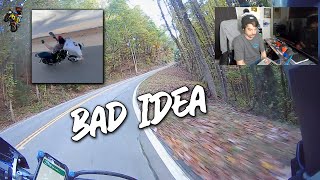 Biker Falls Down Cliff | Bad Crashes & Funny Fails