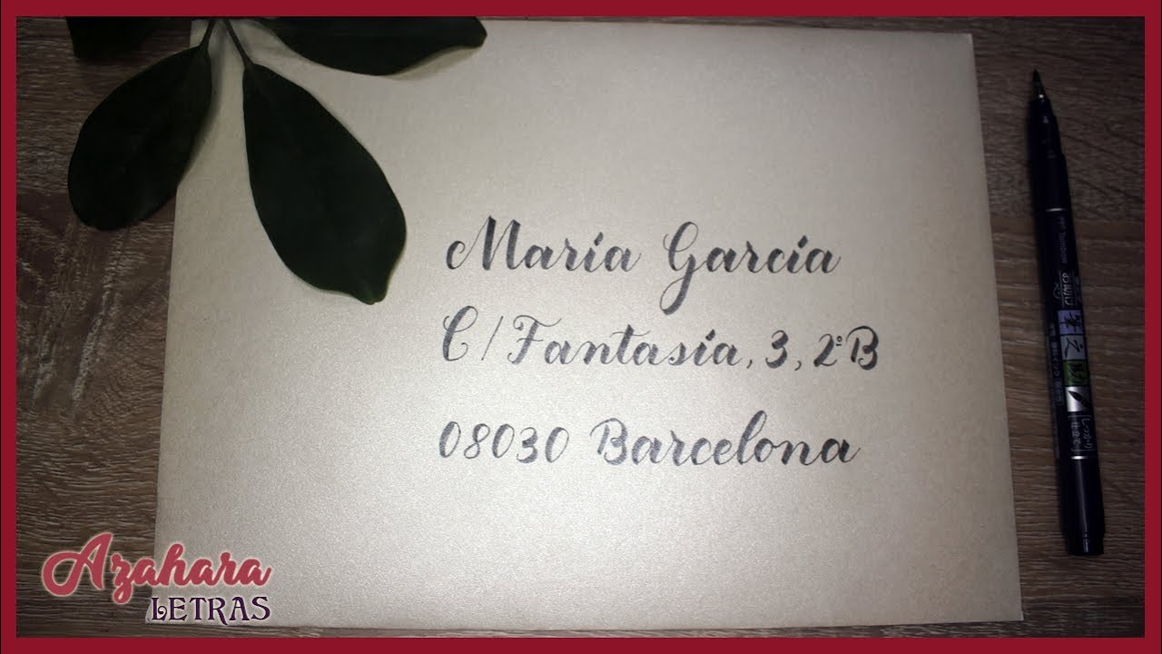 Caligrafía para sobres (Invitaciones de boda, postales...)