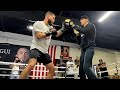 CALEB PLANT SHARP & LOOKING STRONG DAYS AWAY FROM CANELO FIGHT ON THE MITTS