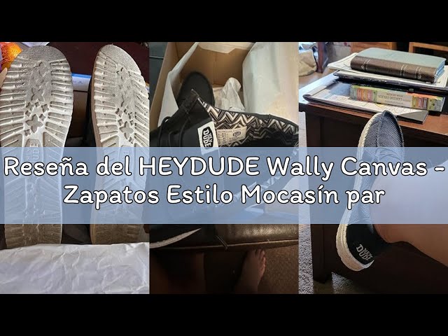 Vídeo relacionado con HEYDUDE Wally Canvas - Zapatos Estilo Mocasín para Hombre, Navy, 43
