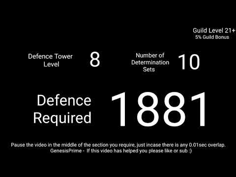 GenesisPrime - Tricaru Def Requirements 1-20 Towers / 1-10 Determination FULL BREAKDOWN