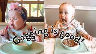 10 Babies Gagging on Their First Foods (Why it’s a GOOD Thing!): Baby-Led Weaning