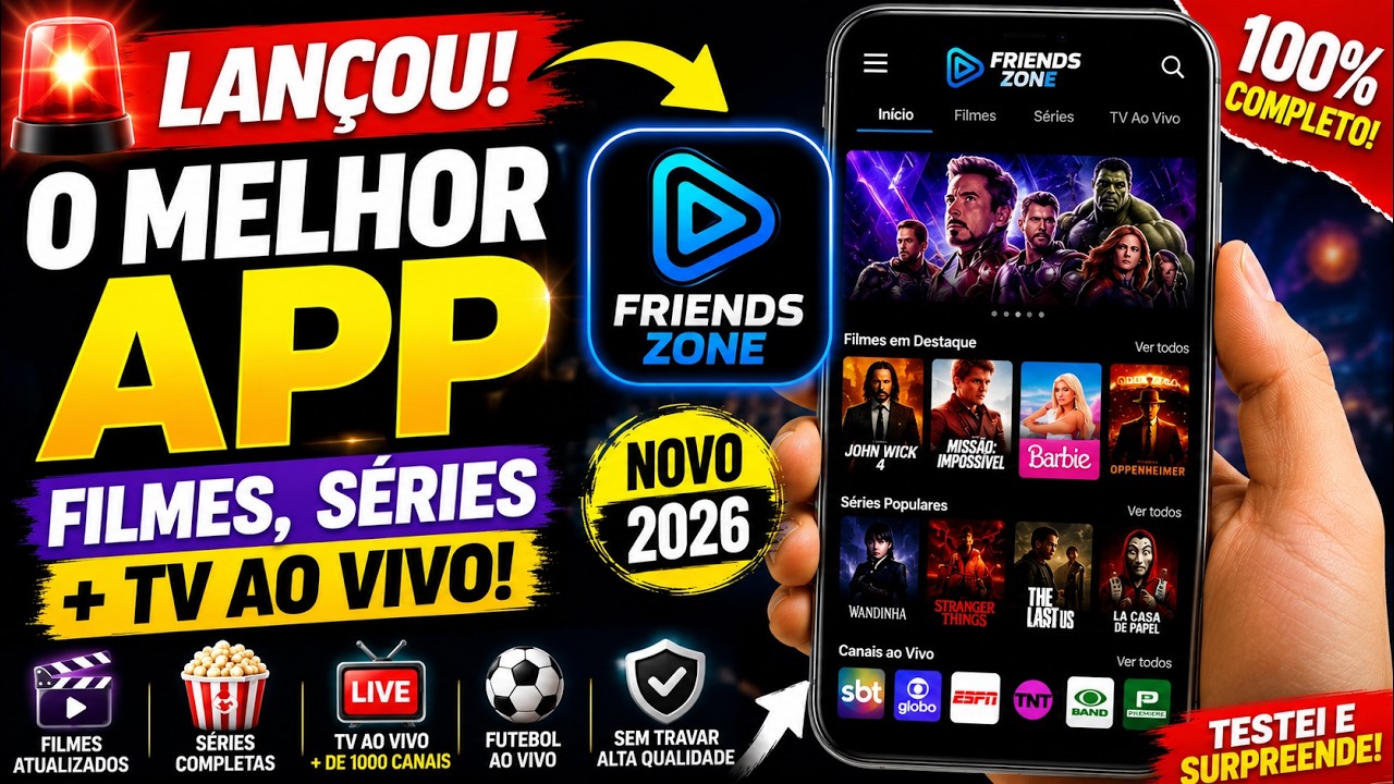 🚨LANÇOU! O MELHOR APP de FILMES e SÉRIES + TV AO VIVO (Testei e surpreende)