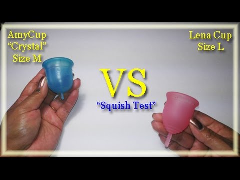 AmyCup Crystal vs. Lena "Squish Test" - Menstrual Cups