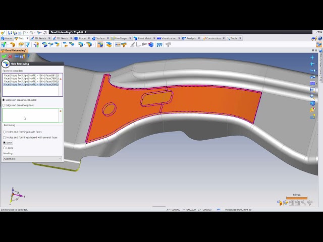 TopSolid'StripDesign 7: Hole Removing