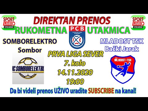 RK "Somborelektro" - RK "Mladost TSK" - 14.11.2020. Emitovano uživo