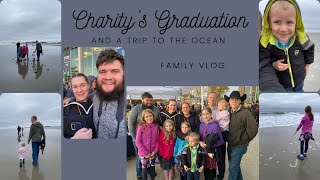 Vlog: Charity Graduates College | Kids See The Ocean 1st time | Family Vacation