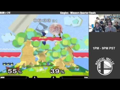 BAM #21 Singles Winners Quarter Finals NMW (Capt. Falcon) vs Irish (Falco)