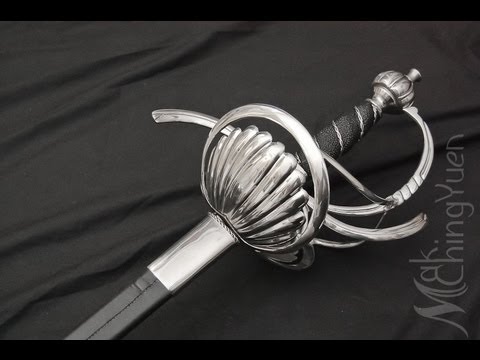 Cold Steel Ribbed Shell Swept Hilt Rapier Review and Demo