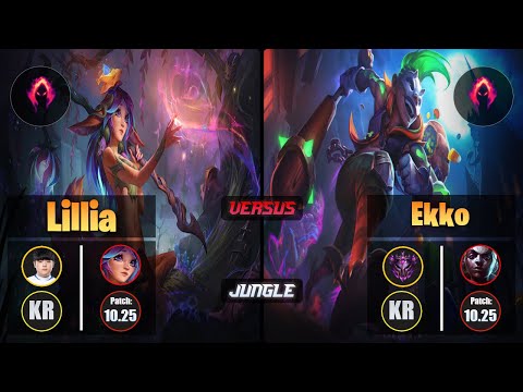 Canyon LILLIA (Jungle) [Dark Harvest] VS EKKO - Master KR Patch 10.25