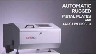 ME1500S Automatic metal plates and tags embosser for industrial asset and work in progress ID