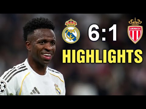 Real Madrid vs Monaco 6-1 Highlights & All Goals (UEFA Champions League) Real Monaco