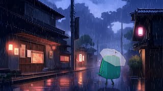 rain in the Japanese village - lofi hiphop [ chill beats to relax/ work/study to ]