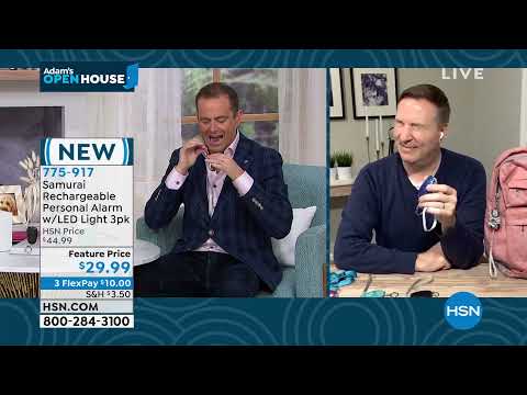 Samurai Rechargeable Personal Alarm with LED Light 3pack