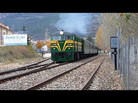 PTG TOURS ALSA. Locomotoras 321 + 316, salida de la Pobla de Segur, 10/11/2021