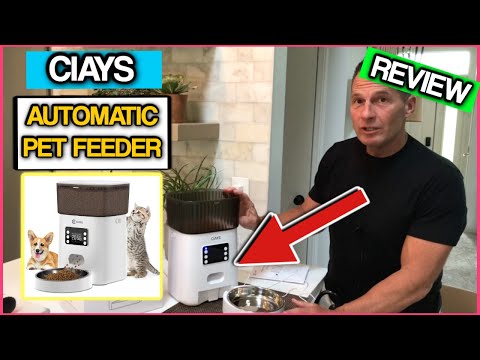 Ciays Automatic Cat Feeders, 4L Cat Food Dispenser Up to 20 Portions 6 Meals Per Day, Pet Dry Food