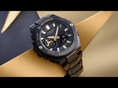 G-Shock GSTB500BD-1A9 G-STEEL Black and Gold Series Stainless