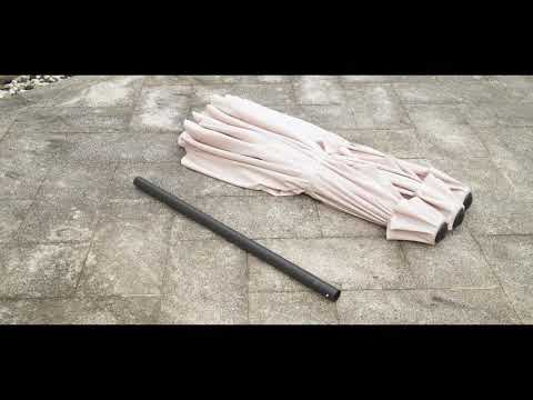 Costway 15 Ft Patio Umbrella Outdoor Umbrella with Crank & Base