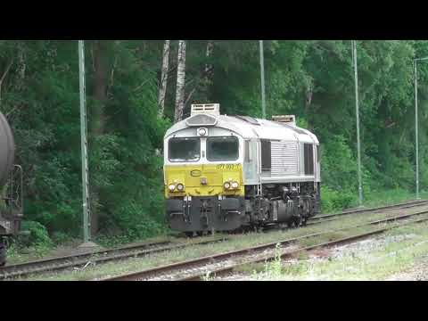 Station Großenkneten met Tiger 077 003 van Euro Cargo Rail