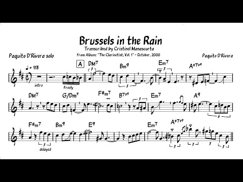 Paquito D'Rivera - Brussels in the Rain (transcription)