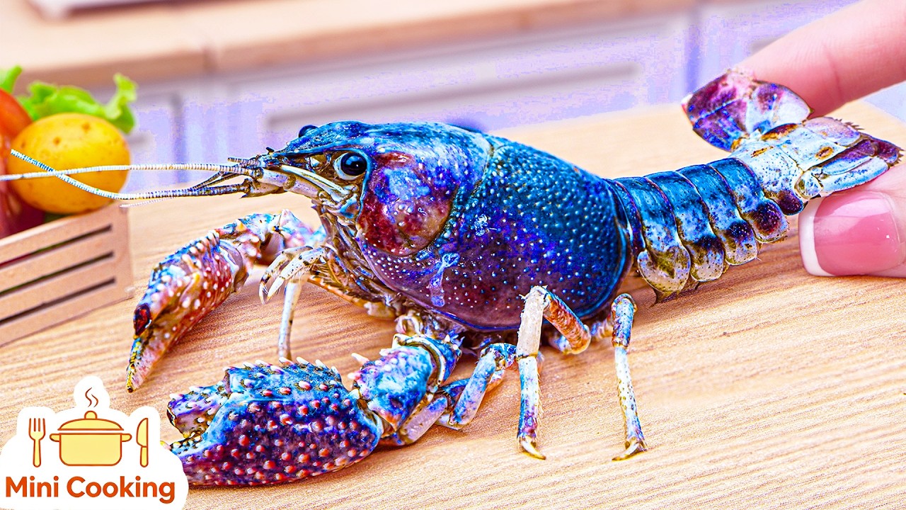 SO LUXURY! Giant Blue Lobster Roll 🍞🦐 | ASMR Cooking Mini Food