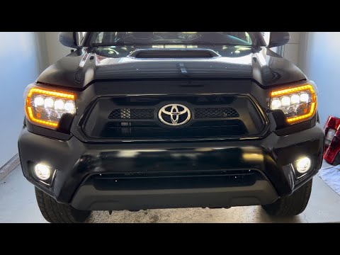 Alpharex Nova LED Headlights completely transform 2nd gen Tacoma front end!