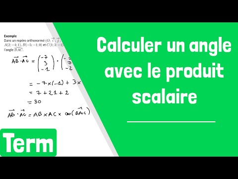 Comment calculer un angle dans l'espace grâce au produit scalaire ?