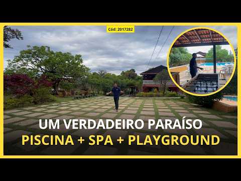 SÍTIO COM PISCINA, SAUNA, SPA E PLAYGROUND – JUATUBA/MG