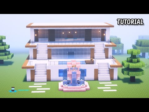 Faishr Craft - Building a Stylish Minecraft House with Fountain: Step-by-Step Tutorial