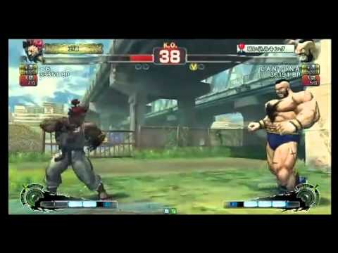 SSF4 AE: -6 (Gouki) vs CANTONA (Zangief)