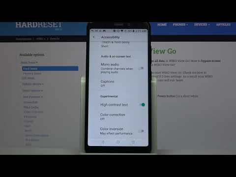 Turn On High Contrast Text - WIKO View Go and Display Features