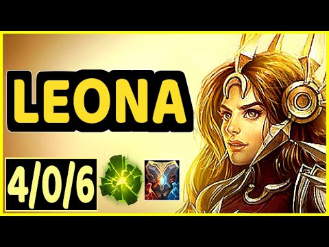 LEONA VS THRESH - 4/0/6 KDA SUPPORT GAMEPLAY