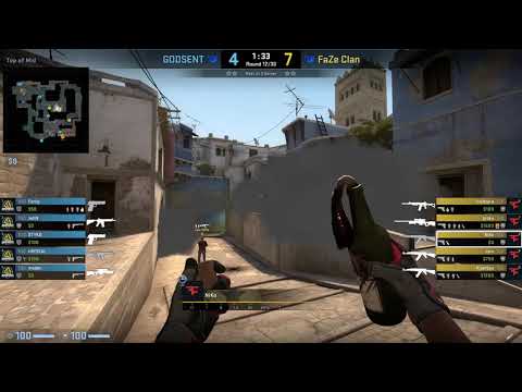 CS:GO POV Demo FaZe NiKo (25/15) vs GODSENT (de_mirage)