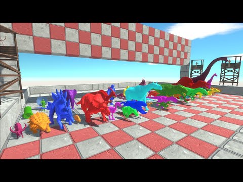 50 Neon Units Survival Speed Race - Animal Revolt Battle Simulator