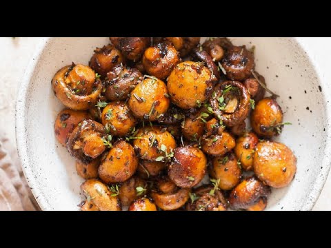 10 minutes garlic butter mushrooms gently caramelized in herb garlic butter sauce.