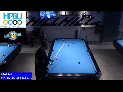 Nick Malai - Nikos Ekonomopoulos (HPBU 9ball 2017 - A Division) 26/11/17