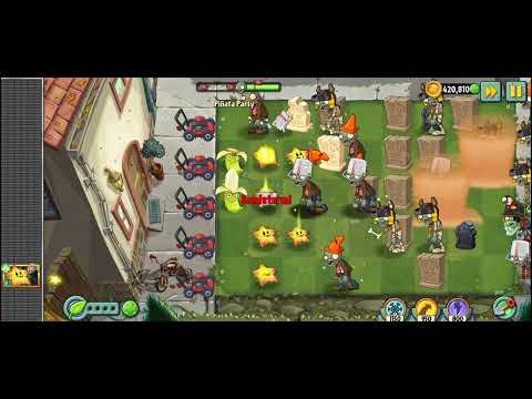#pvz2 Piñata party with Banana launcher and starfruit.