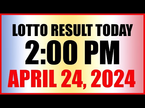Lotto Result Today 2pm April 24, 2024 Swertres Ez2 Pcso