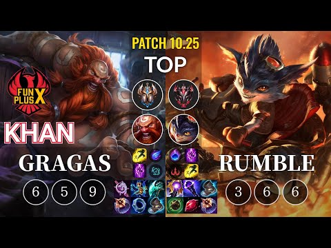 FPX Khan Gragas vs Rumble Top - KR Patch 10.25