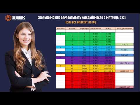 SeekGlobalNetwork коротко о матричном бонусе.