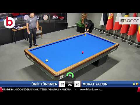 ÜMİT TÜRKMEN & MURAT YALÇIN Bilardo Maçı - 2022 FEDERASYON KUPASI-2.TUR