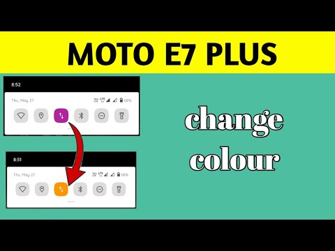How to change Moto E7 plus notification bar colour