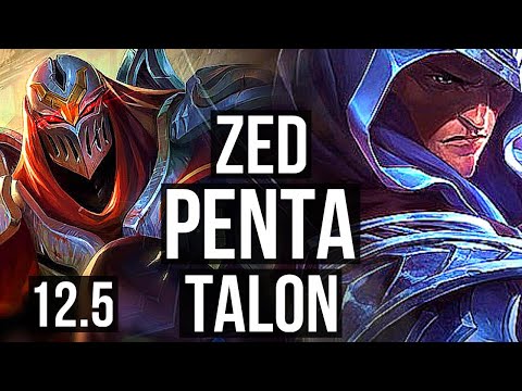 ZED vs TALON (MID) | Penta, 1.1M mastery | BR Master | 12.5
