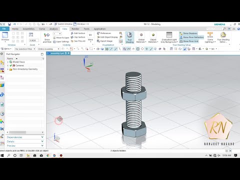 NX Tutorials Nut And Bolt Drafting And Assembly NX Tutorials for Beginners ll