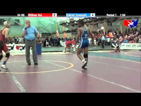 William Kui vs. Gabriel Townsell at 2013 FILA Cadet Nationals - FS