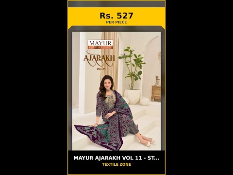 Mayur Ajarakh Vol 11 - Stitched Suits – product video thumbnail